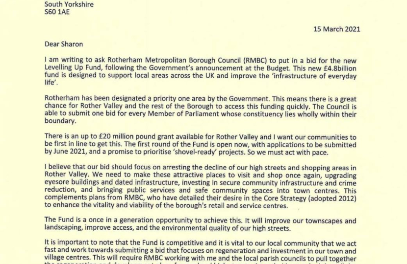 Letter to RMBC page 1
