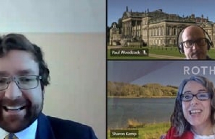 Alexander Stafford MP chats to RMBC CEO Sharon Kemp about Levelling Up Fund