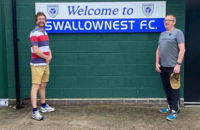 Alexander Stafford MP at Swallownest FC