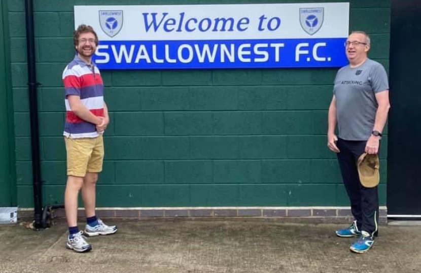 Alexander Stafford MP at Swallownest FC