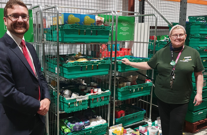 Alexander Stafford MP visits Morrisons Maltby