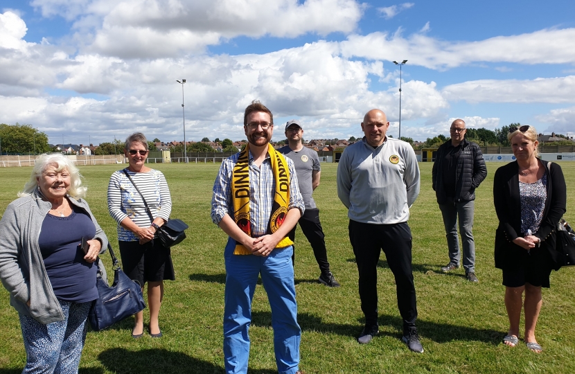 Alexander Stafford MP meets Dinnington Town FC