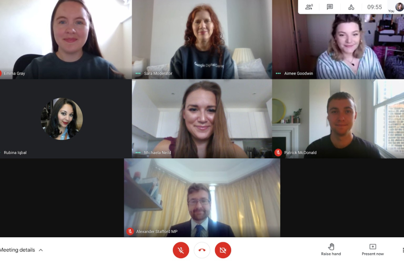 Alexander Stafford MP on a Google webcast