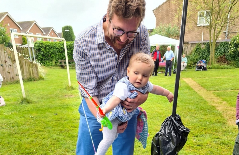 Alexander at Ulley Country Park with his baby daughter