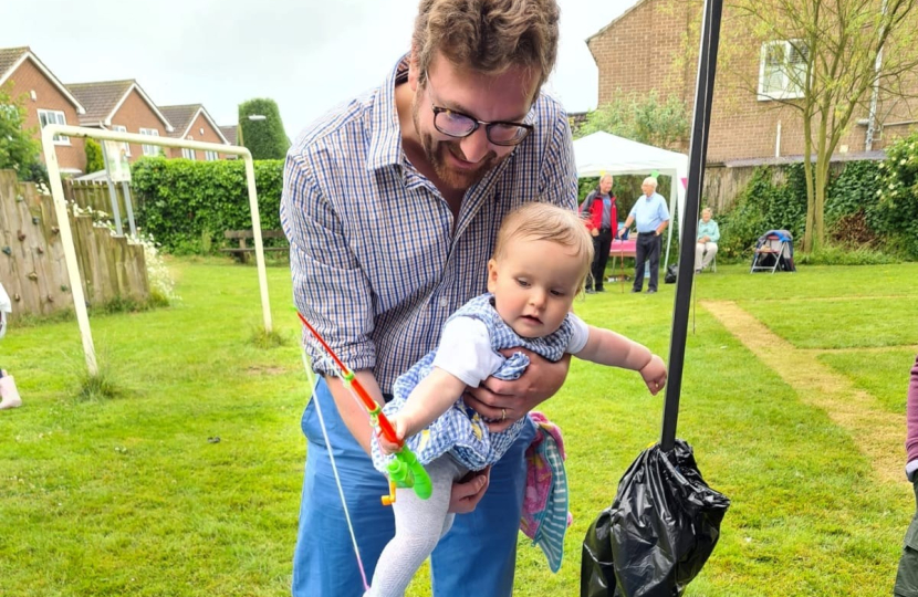 Alexander at Ulley Country Park with his baby daughter