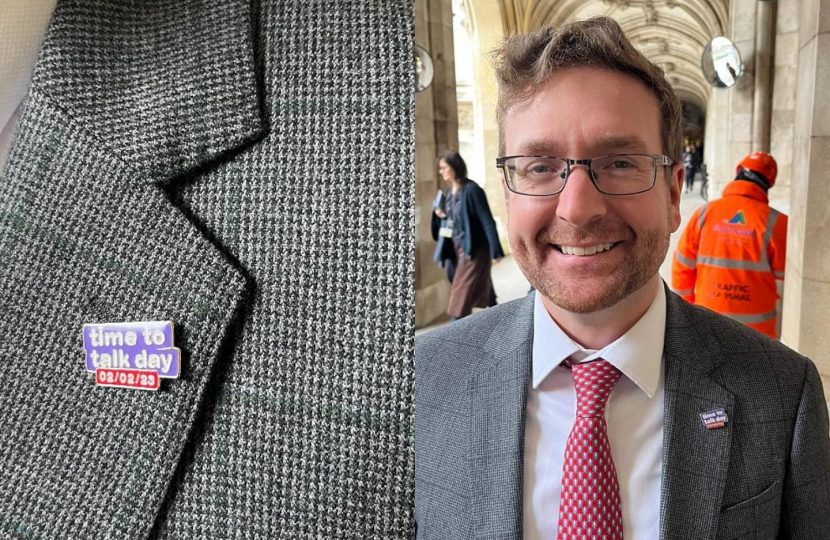 Alex wearing T2TD badge