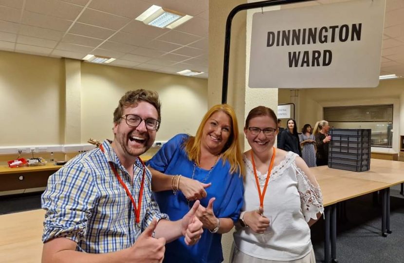 Celebrating success at the election count