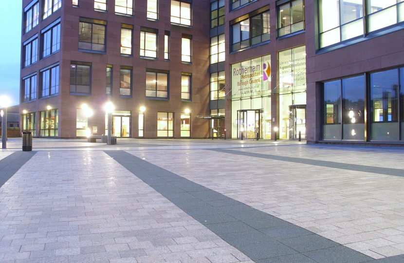 "File:Rotherham Metropolitan Borough Council, Riverside House, 17 October 2014 (2).jpg" by Chris Page is licensed under CC BY 2.0.