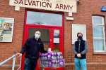 Alexander distributes Ribena with Postmaster Andy Bhullar