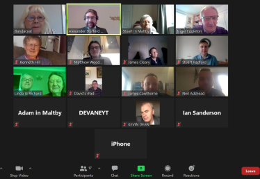 Speaking to Nigel Eggleton and members of the Rother Valley Public Transport Taskforce