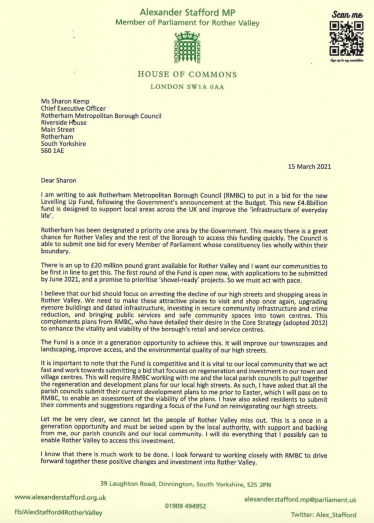 Letter to RMBC page 1