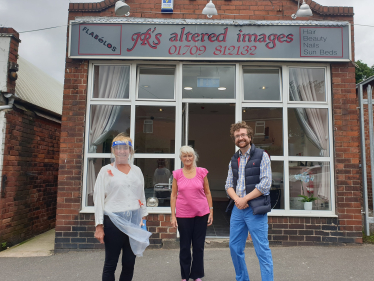 Alexander Stafford MP visits JRS Altered Images in Maltby as part of his Rother Valley Open for Business campaign