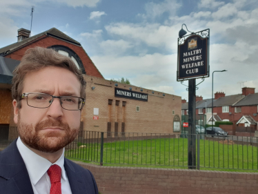 Alexander outside Maltby Stute 