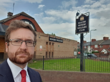 Alexander outside Maltby Stute 