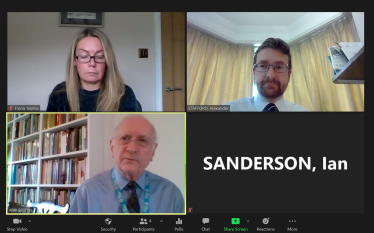 Alexander Stafford MP joins a webcast meeting with Police and Crime Commissioner Dr Alan Billings