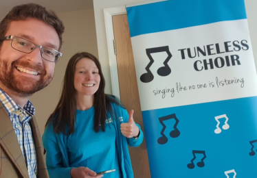 Meeting Becky at Rotherham Tuneless Choir