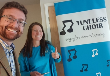 Meeting Becky at Rotherham Tuneless Choir