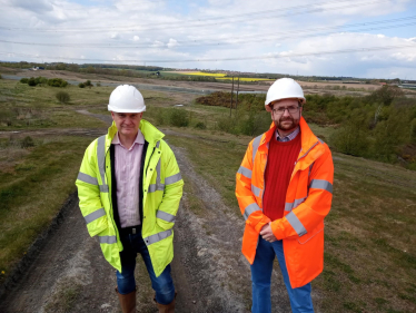 Alexander at Thurcroft Pit top with FCC Environment representative