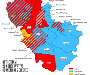 Local election results map