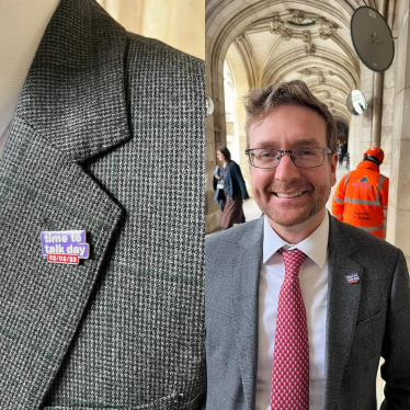 Alex wearing T2TD badge