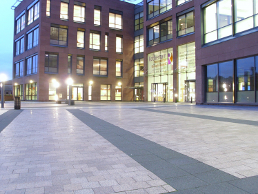 "File:Rotherham Metropolitan Borough Council, Riverside House, 17 October 2014 (2).jpg" by Chris Page is licensed under CC BY 2.0.