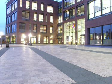 "File:Rotherham Metropolitan Borough Council, Riverside House, 17 October 2014 (2).jpg" by Chris Page is licensed under CC BY 2.0.